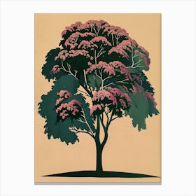 Chestnut Tree Colourful Illustration 3 Canvas Print