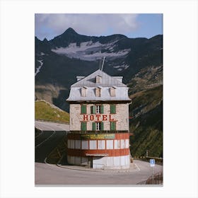 Furka Pass Hotel, Switzerland Canvas Print