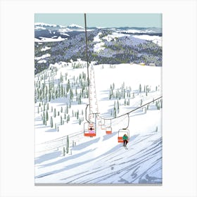 Ski Resort Art Print Canvas Print