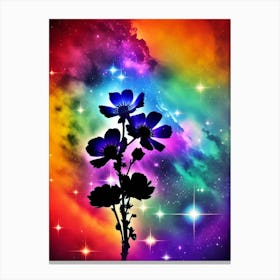 Flowers In Space 3 Canvas Print