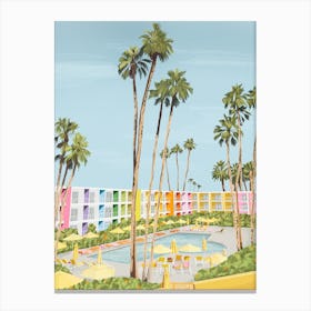 Palm Springs Rainbow Canvas Print