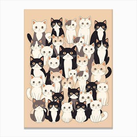 Group Of Cats Canvas Print