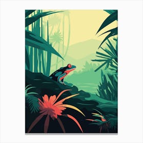 Frog In The Jungle 1 Canvas Print