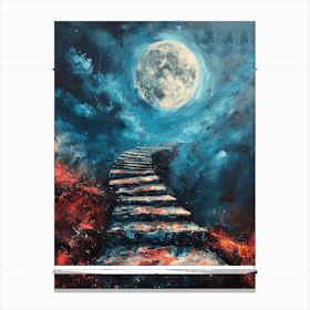 Steps Around The Moon Canvas Print