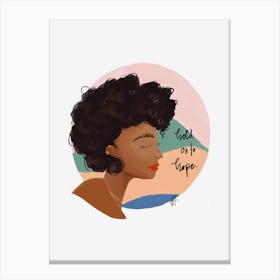 Hold On to Hope Afro Girl Canvas Print