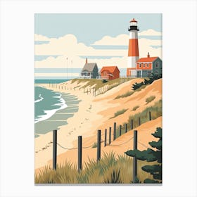 Outer Banks North Carolina, Usa, Graphic Illustration 3 Canvas Print