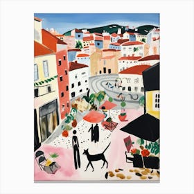 The Food Market In Porto 1 Illustration Canvas Print