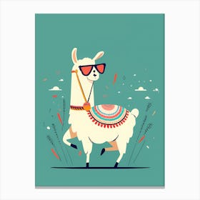 Llama In Sunglasses 1 Canvas Print