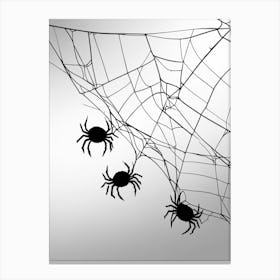 Spiders On A Web 1 Canvas Print