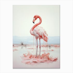 flamingo illustration 1 Canvas Print
