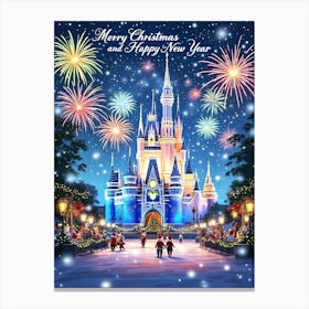 Merry Christmas And Happy New Year 7 Canvas Print