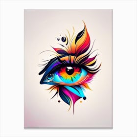 Abstract Expression, Symbol, Third Eye Tattoo 2 Canvas Print