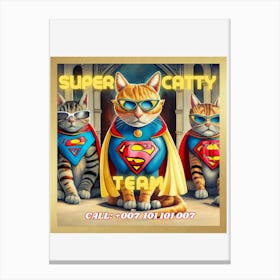 Super Catty Team Canvas Print