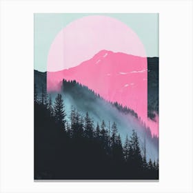 Pink Mountains Canvas Print