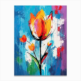 Graffiti Garden Magic: Tulips Canvas Print