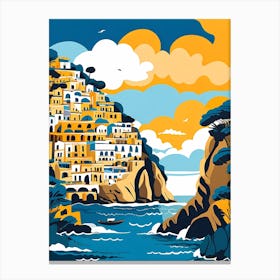 Summer In Positano Painting (231) Canvas Print