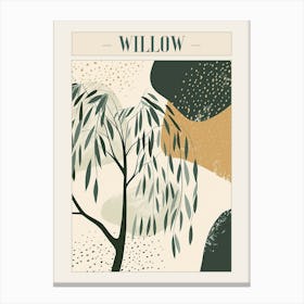 Willow Tree Minimal Japandi Illustration 2 Poster Canvas Print