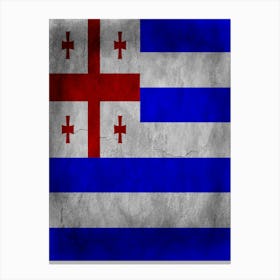 Ajaria Flag Texture Canvas Print