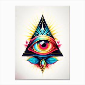 Eye Of Providence, Symbol, Third Eye Tattoo 1 Canvas Print