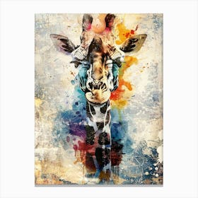 Poster Giraffe African Animal Illustration Art 01 Canvas Print