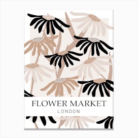 Neutral Flower Market London Canvas Print