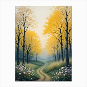 Yellow Path Canvas Print