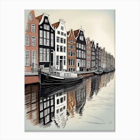Amsterdam Canal Canvas Print