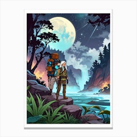 Adventurers In The Forest Canvas Print