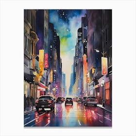 Night In The City Canvas Print