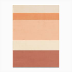 Striped Background - Terracotta Canvas Print