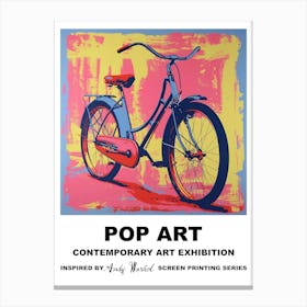 Retro Bicycle Pop Art 1 Canvas Print