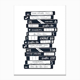 Old Tapes Canvas Print