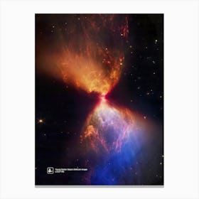 JWST Young Stellar Object (Fiery Hourglass), L1527 (James Webb/JWST) — space poster, science poster, space photo, space art, jwst picture Canvas Print