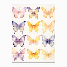 Watercolor Butterflies 6 Canvas Print