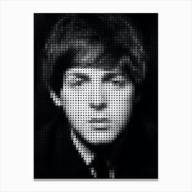 Paul Mccartney The Beatles In Style Dots Canvas Print