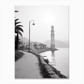 Budva, Montenegro, Black And White Old Photo 3 Canvas Print