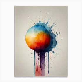 Abstract Watercolor Painting 12 Canvas Print