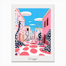 Poster Of Viareggio, Italy, Illustration In The Style Of Pop Art 3 Canvas Print