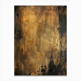 Gold And Black Abstract Painting 1 Canvas Print