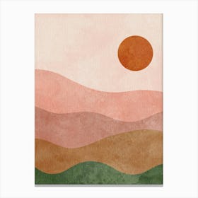 Watercolor Landscape Painting Canvas Print