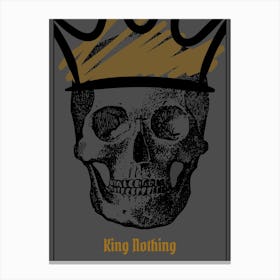 Skull with Crown Canvas Print