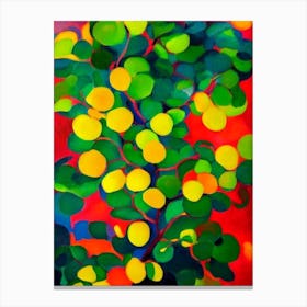Feijoa Fruit Vibrant Matisse Inspired Painting Fruit Canvas Print