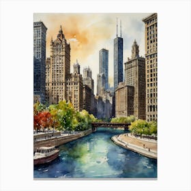 Chicago River 6 Canvas Print