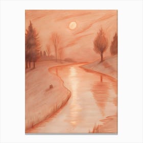 Sunset By The River 7 Canvas Print