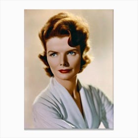 Katharine Hepburn Retro Collage Movies Canvas Print