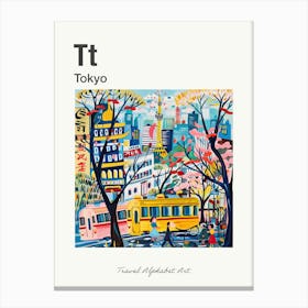 Kids Travel Alphabet  Tokyo 3 Canvas Print