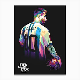 Goat Lionel Messi Wpap Canvas Print