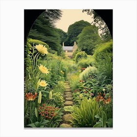 Hidcote Manor Garden United Kingdom Henri Rousseau Style 3 Canvas Print