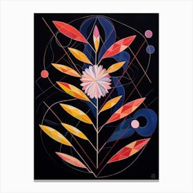 Asters 1 Hilma Af Klint Inspired Flower Illustration Canvas Print