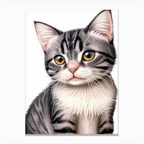 Feline Cat Creative Artwork Illustration 31 Canvas Print